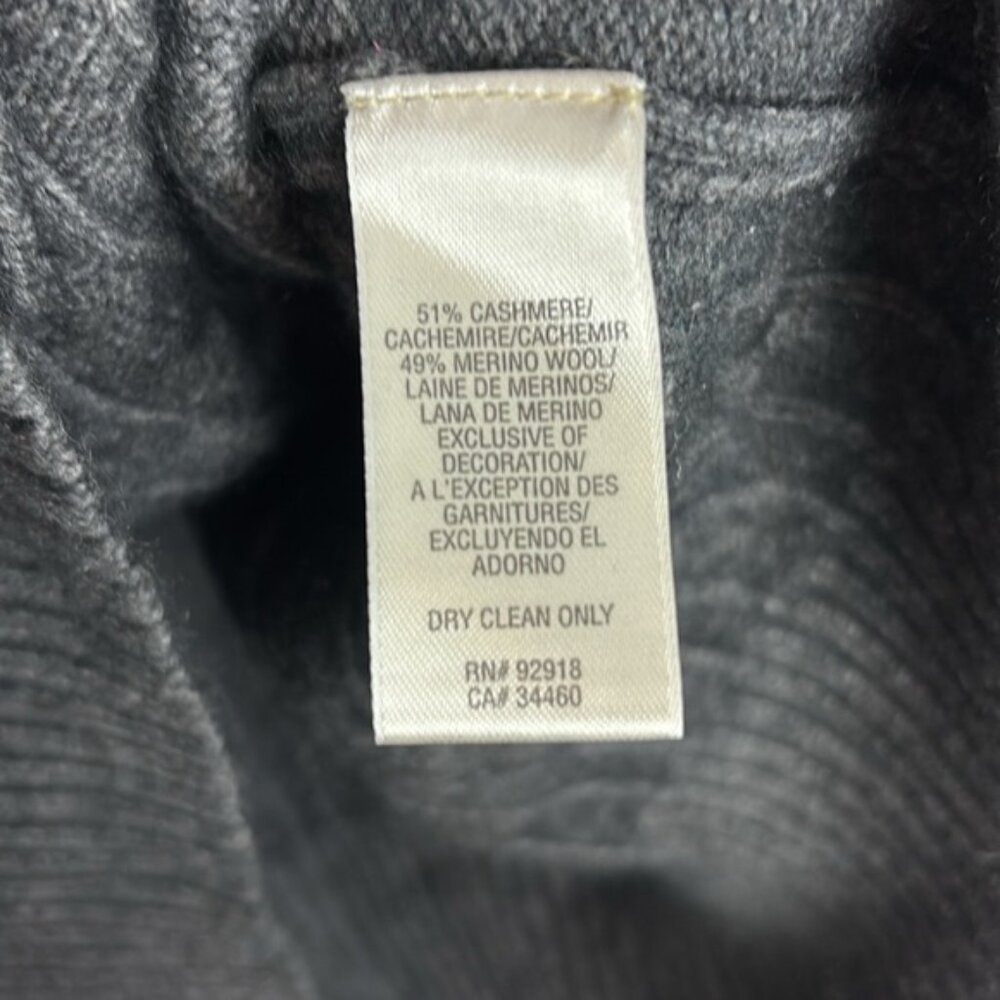 Juicy Couture Cashmere Grey Monogram Cardigan 3/4 Sleeve Size Large - Picture 6 of 10